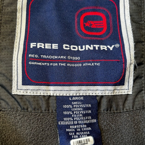 Free Country Men’s Large‎ Water Resistant Fleece Lined Insulated Jacket - Picture 4 of 9